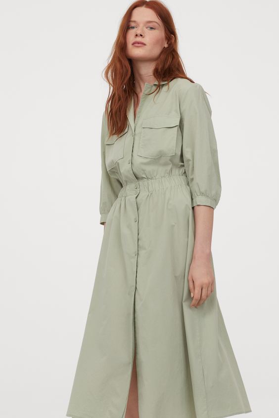 H&M sukienka w kolorze miętowym