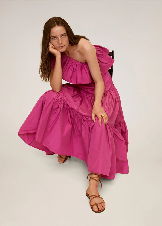 Sukienka Mango na lato 2020 - sukienka z falbankami