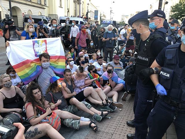 Protest aktywistów LGBT