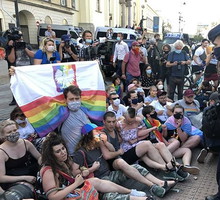 Protest aktywistów LGBT