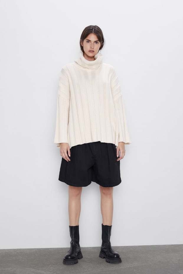 Sweter Zara ecru 99,50 zł