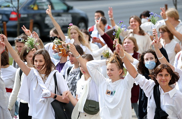 Kobiecy protest na Białorusi