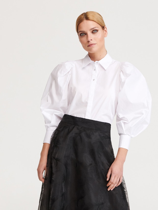 Koszula z bufiastymi rękawami Reserved przeceniona o 20%