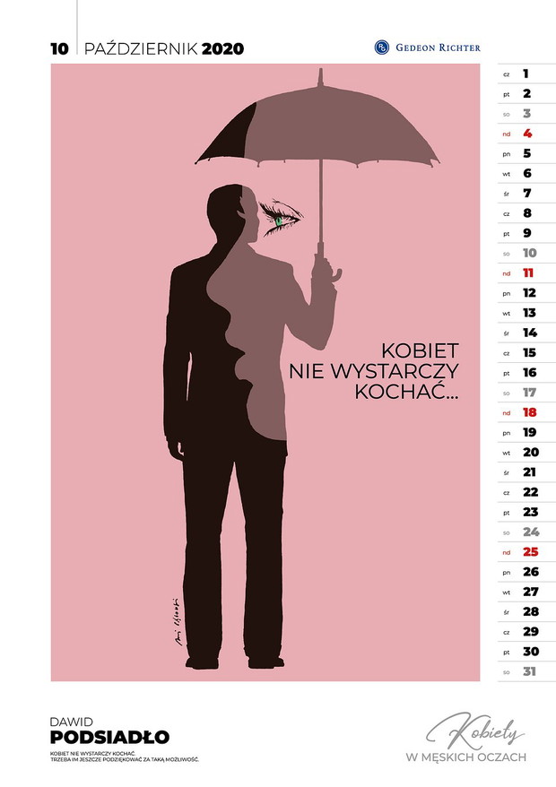 Kalendarz Artystyczny Kobiety w męskich oczach