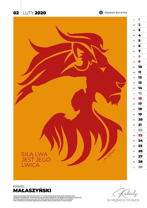 Kalendarz Artystyczny Kobiety w męskich oczach