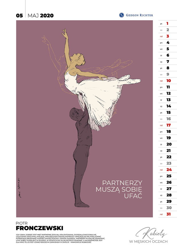 Kalendarz Artystyczny Kobiety w męskich oczach