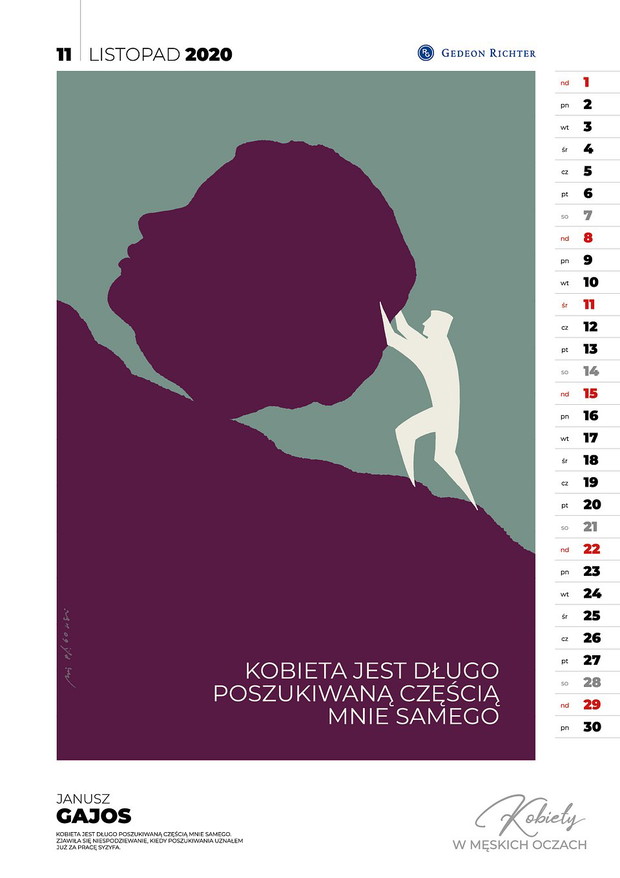 Kalendarz Artystyczny Kobiety w męskich oczach
