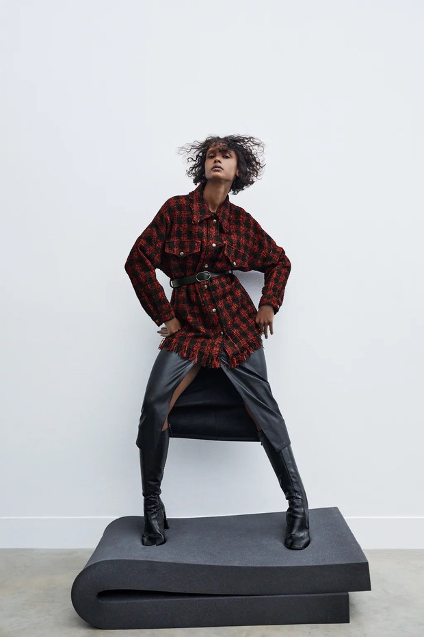 Trendy na jesień 2020: Koszulowa kurtka w kratę Zara