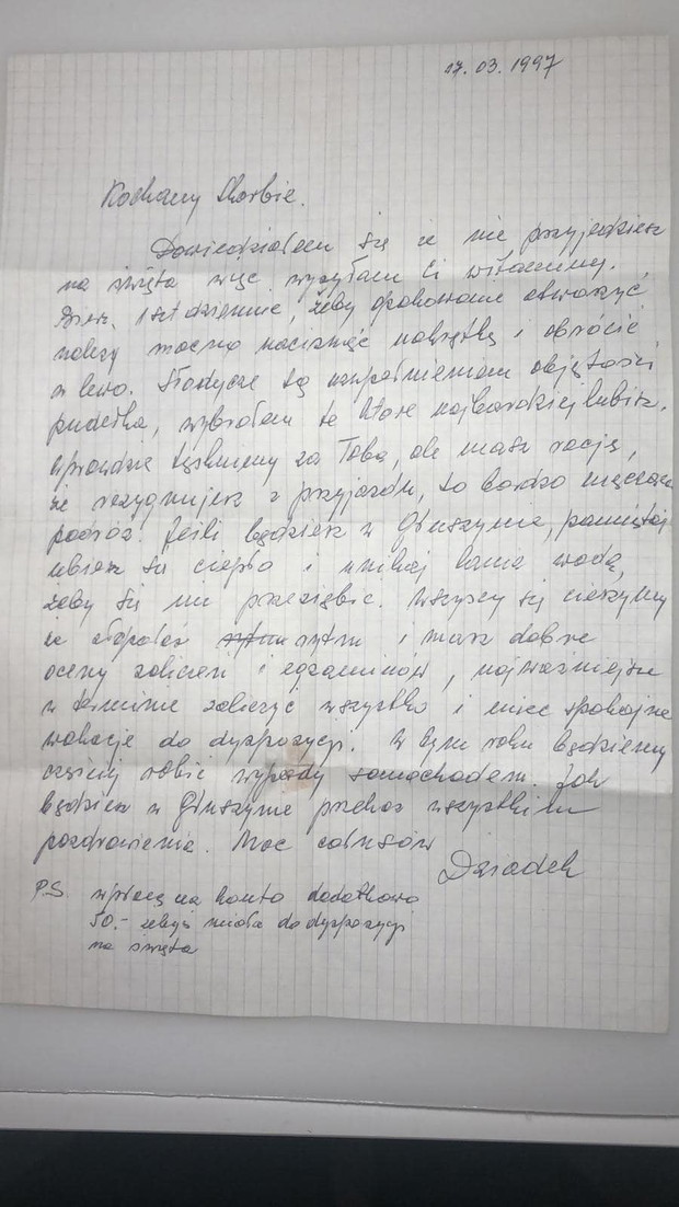 Wzruszający list dziadka do wnuczki