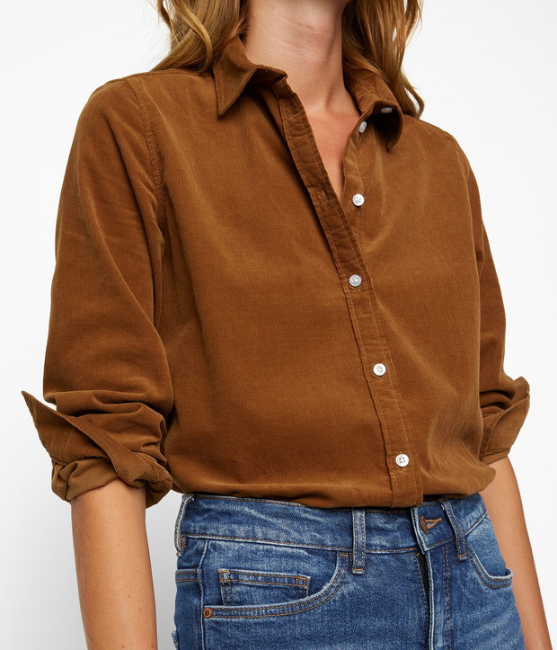 Trendy na jesień 2020 - koszula sztruksowa Kappahl