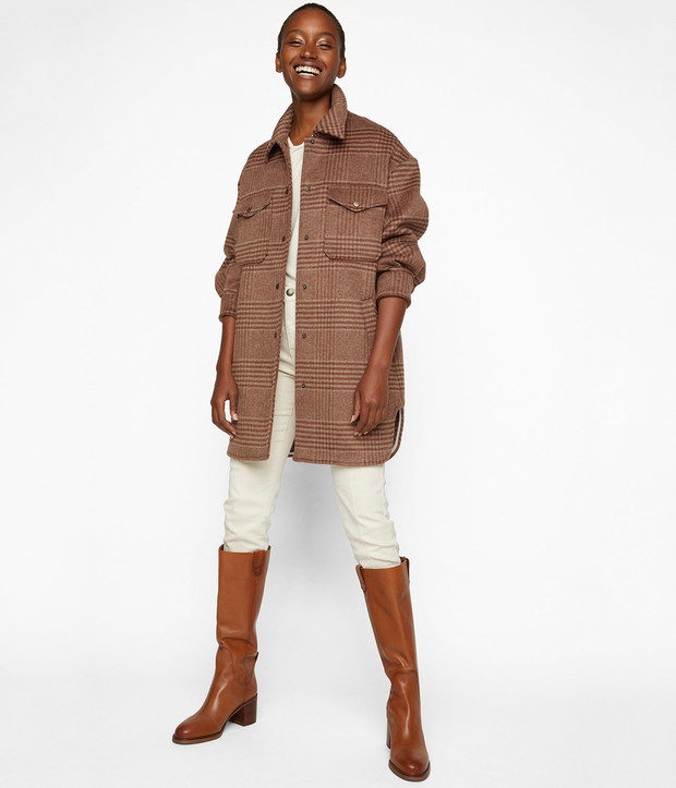 Trendy na jesień 2020 - koszulowy płaszcz Kappahl