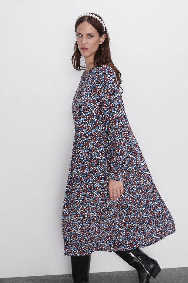 Sukienka midi w kwiaty