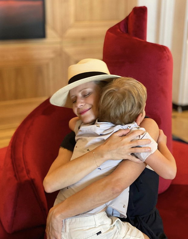 Małgorzata Kożuchowska z synem Jasiem