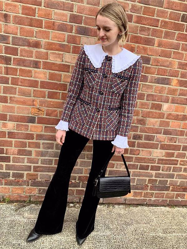 Najmodniejszy trend sezonu na Instagramie - bluzka z kołnierzykiem w stylu vintage a