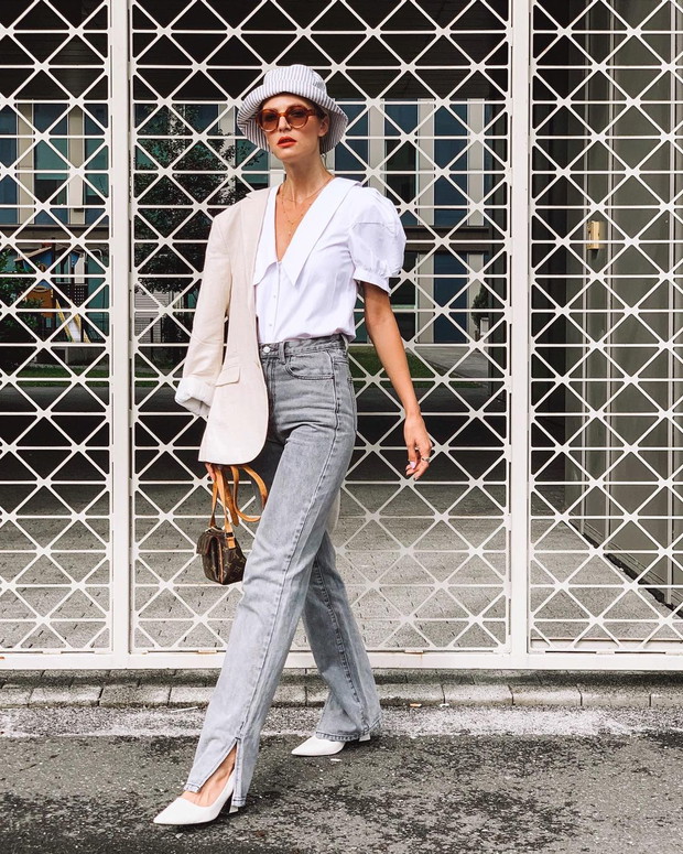 Najmodniejszy trend sezonu na Instagramie - bluzka z kołnierzykiem w stylu vintage a