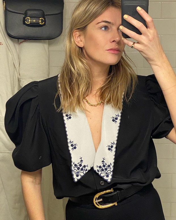 Najmodniejszy trend sezonu na Instagramie - bluzka z kołnierzykiem w stylu vintage a