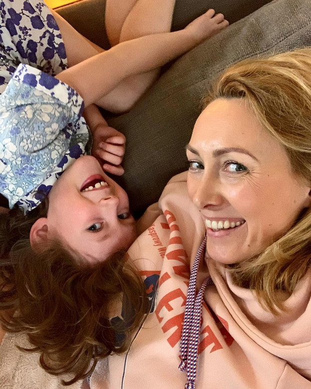 Anna Kalczyńska z dziećmi