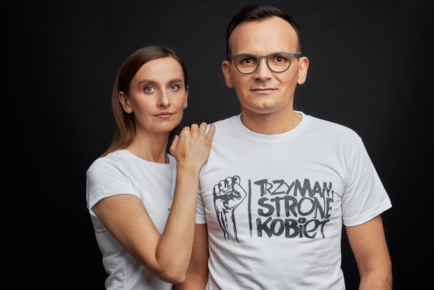 Doktorka Sylwia Spurek i jej partner dr Marcin Anaszewicz przeciwko przemocy wobec kobiet