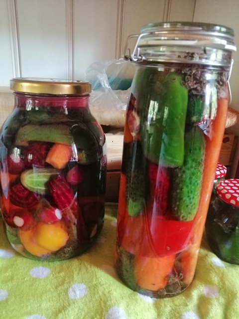 Kuchnia w stylu vintage artystycznej Kasi