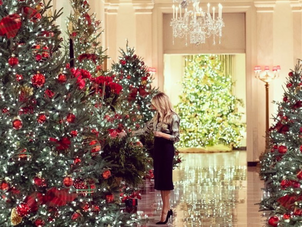 Melania Trump po raz ostatni udekorowała Biały Dom na Święta
