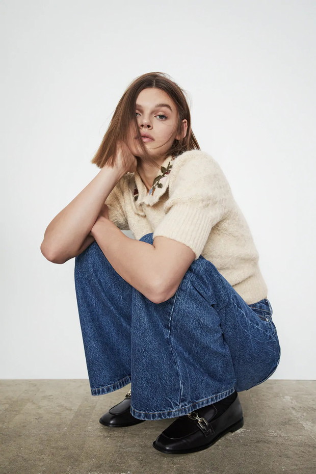 Wyprzedaże Zara - sweter w stylu vintage