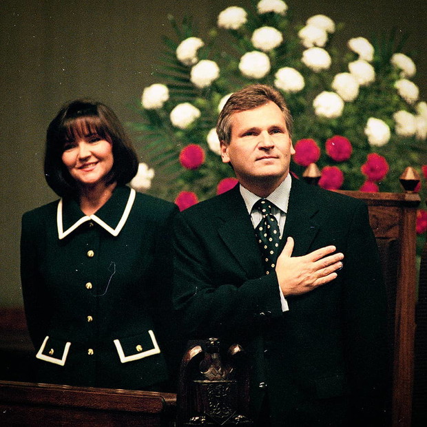 10 najpiękniejszych kreacji pierwszych dam na zaprzysiężeniu: Jolanta Kwaśniewska