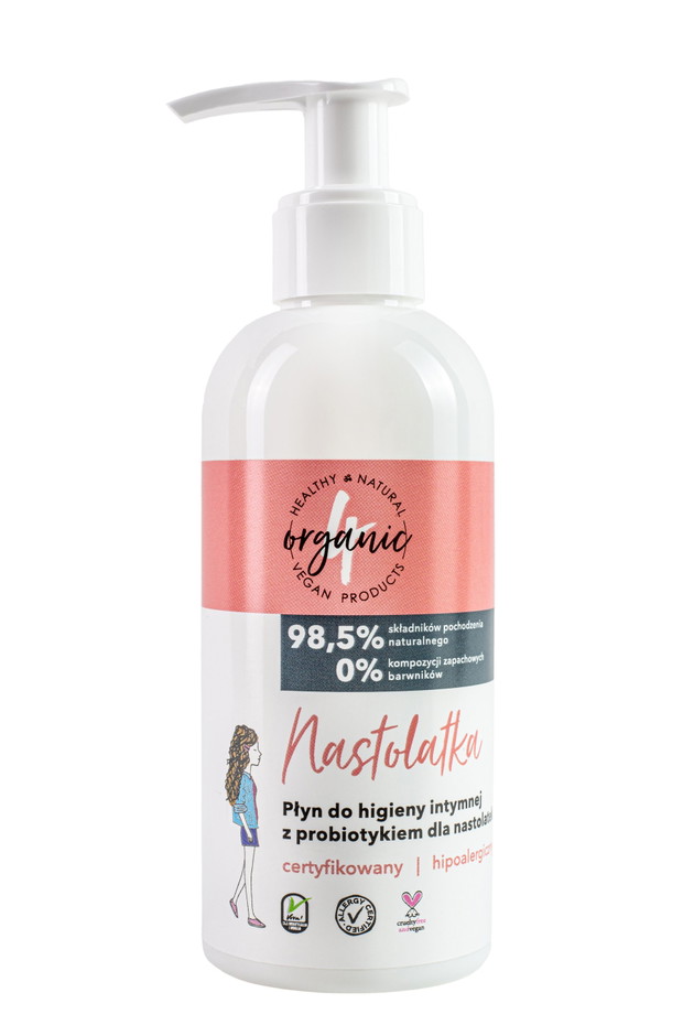 4 Organic, płyn do higieny intymnej dla nastolatka z probiotykiem