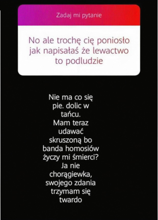 screen ze stories Pauliny Radzikowskiej