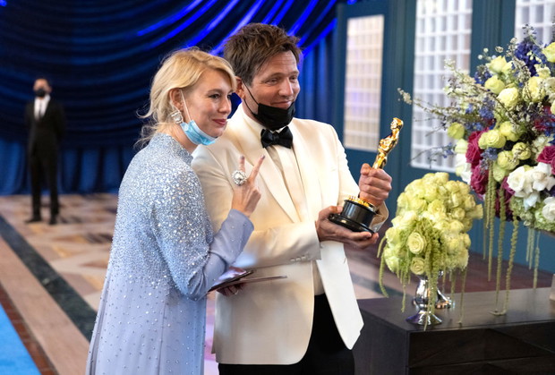 Thomas Vinterberg i Helene Reingaard Neumann na Oscarach 2021
