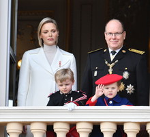 Księżna Monako z rodziną