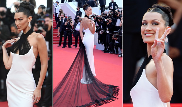 Bella Hadid jak Naomi Campbell na Festiwalu Filmowym w Cannes
