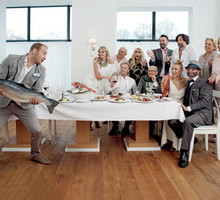 Borys Szyc z przyjaciółmi