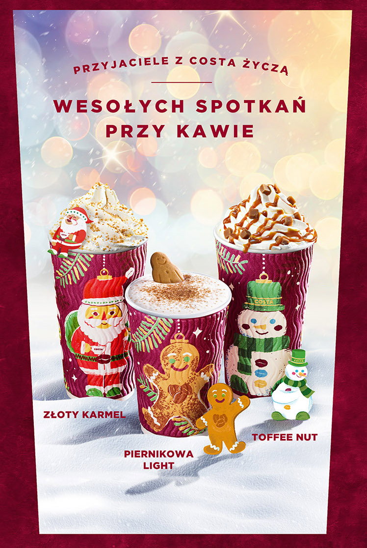 COSTA COFFEE: Słodkie nowości w zimowym menu