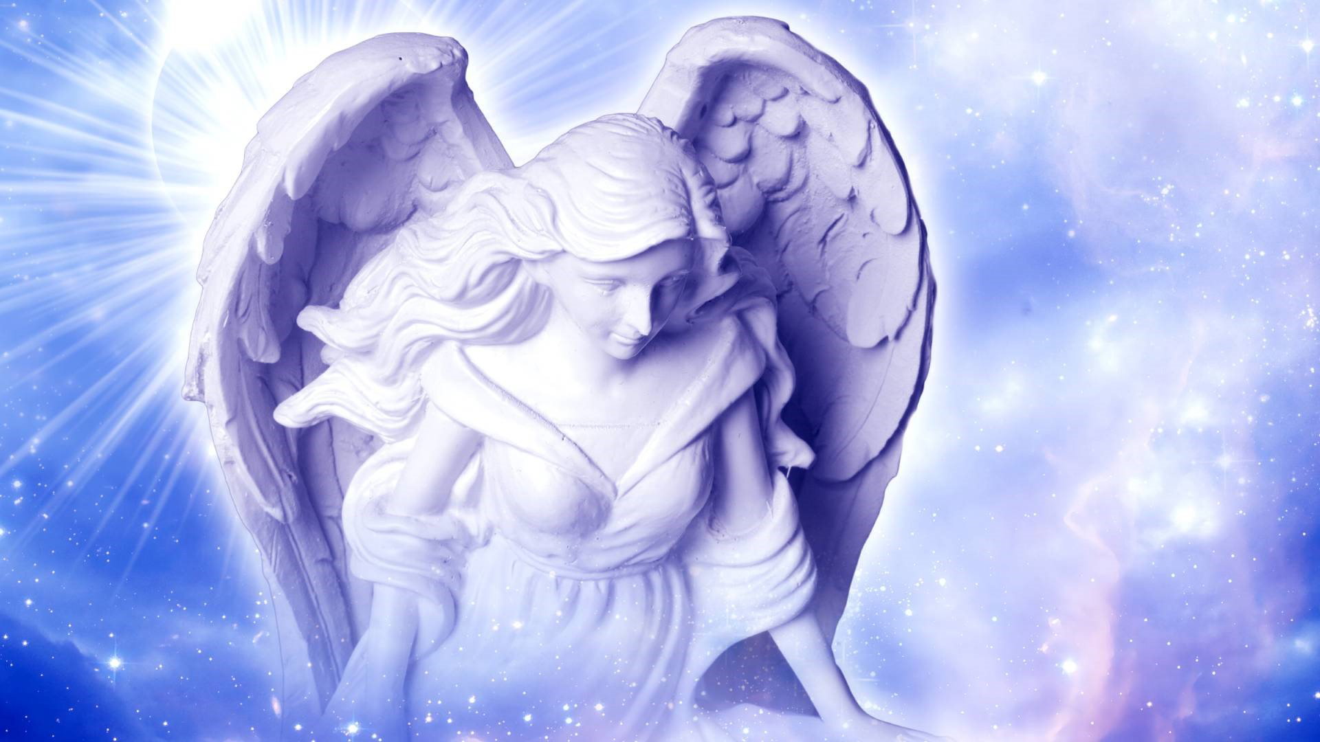 Anioł opatrzności wyciągnie rękę do 3 znaków zodiaku