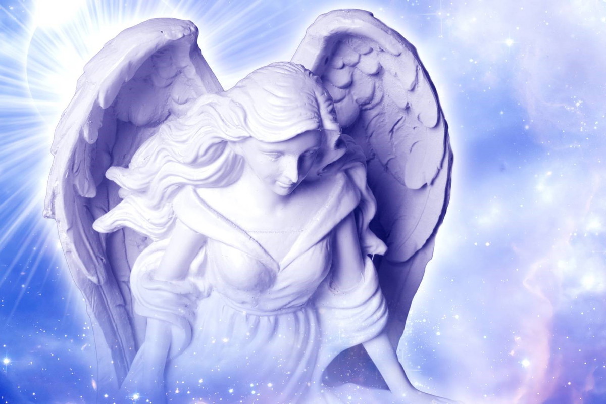 Anioł opatrzności wyciągnie rękę do 3 znaków zodiaku