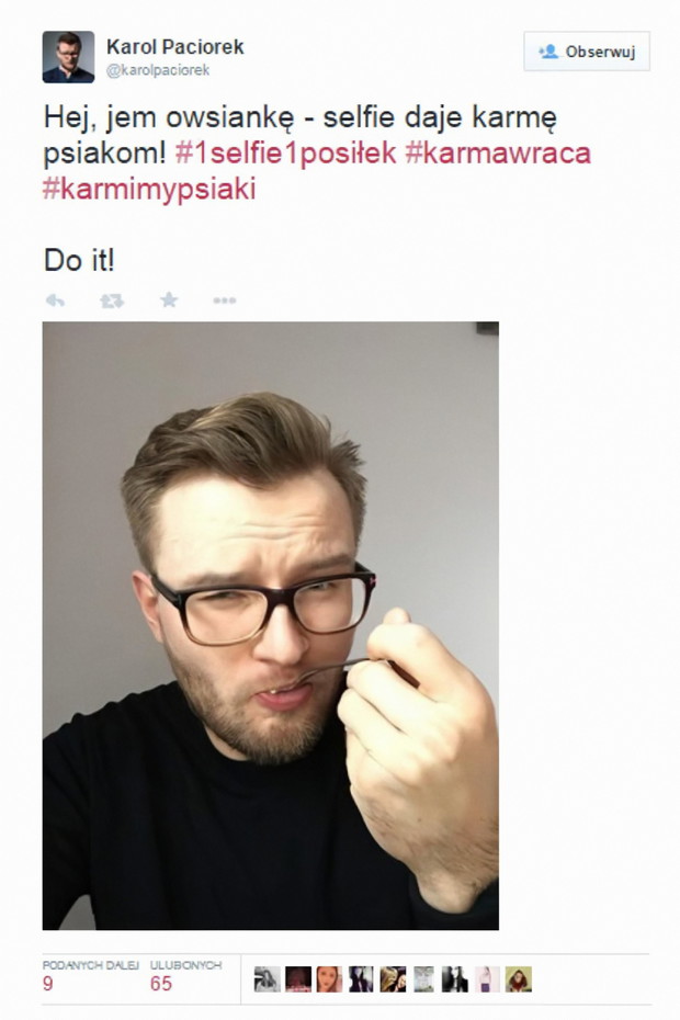 Gwiazdy wspierają akcję pomocy zwierzętom - Kamil Paciorek z bloga Lekko stronniczy