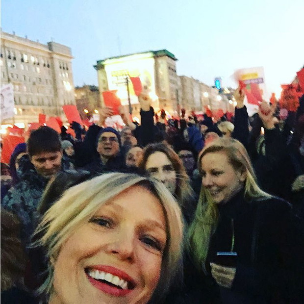 Magda Mołek na Międzynarodowym Proteście Kobiet
