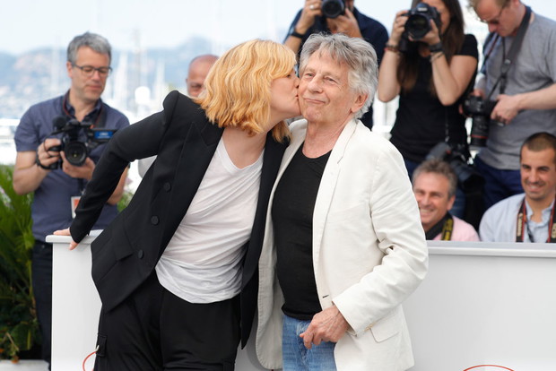 Roman Polański z żoną Emmanuelle Seigner, z którą ma dwoje dzieci - Morgane i Elvisa