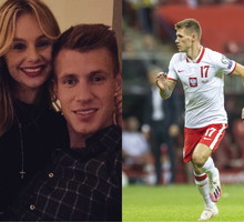 Damian Szymański z partnerką