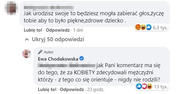 Ewa Chodakowska odpowiada na krytykę fanki ws. aborcji