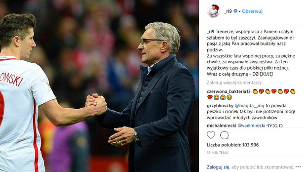 Robert Lewandowski o Adamie Nawałce