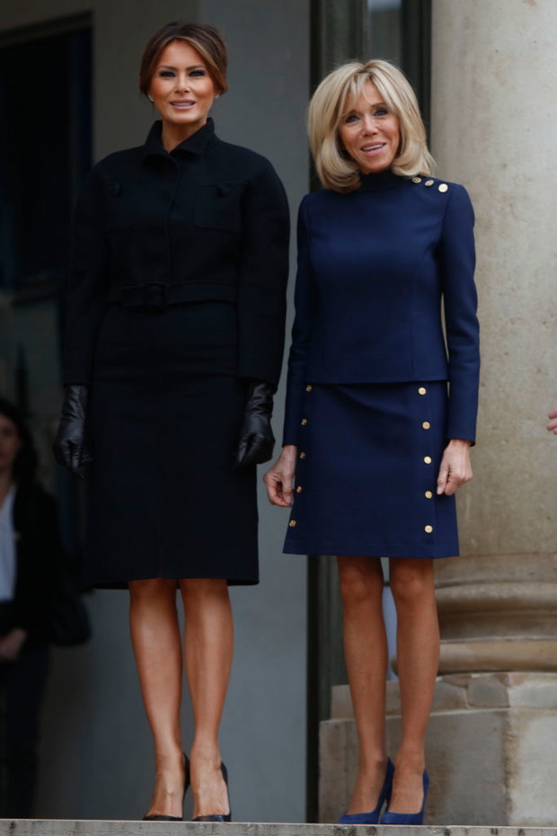 7 najlepszych stylizacji Brigitte Macron, pierwszej damy Francji. Nasz typ to jej look w dniu wyborów prezydenckich