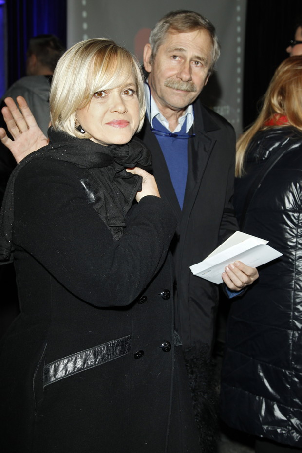 Andrzej Strzelecki z żoną Joanną Pałucką