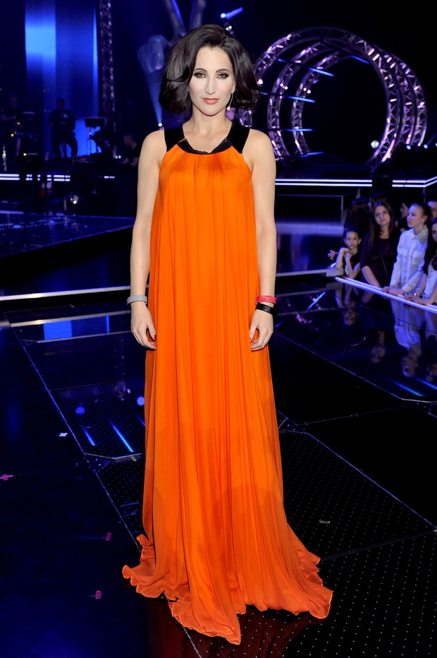 Justyna Steczkowska w 2013 roku (w ciąży z córką Heleną)