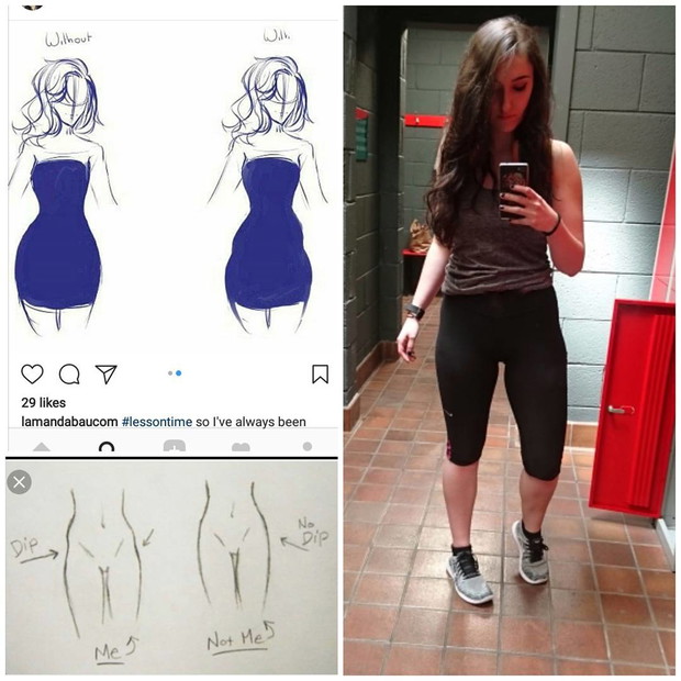 Hip dips na Instagramie