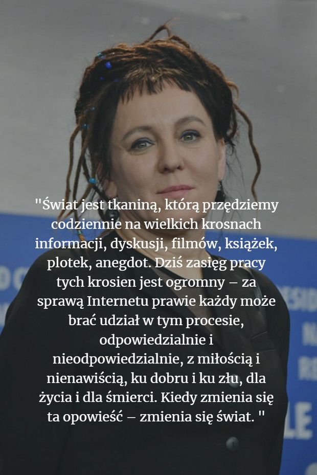 Olga Tokarczuk - najważniejsze cytaty z mowy noblowskiej