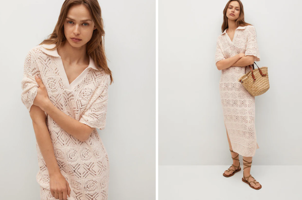 Sukienka szydełkowa, Mango