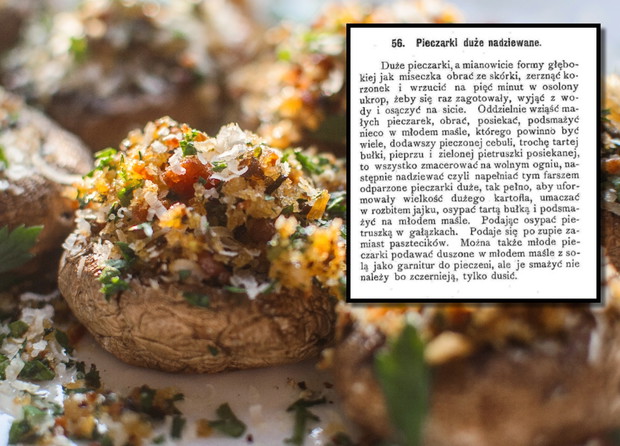Przepisy Lucyny Ćwierczakiewiczowej - pieczarki faszerowane