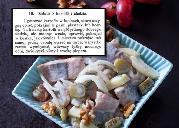 Przepisy Lucyny Ćwierczakiewiczowej - sałatka śledziowa