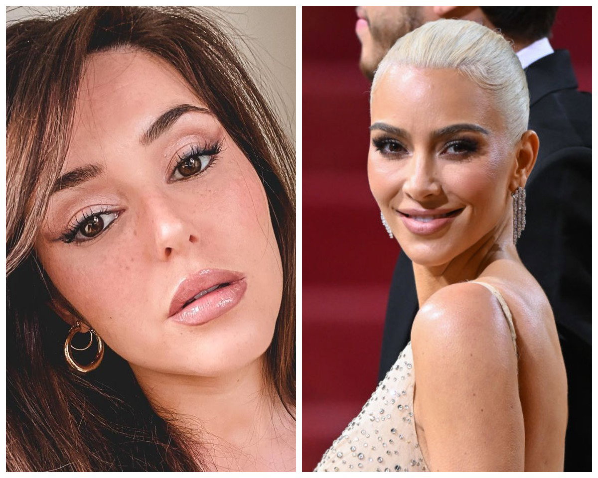 Elena Carroll i Kim Kardashian - kolaż
